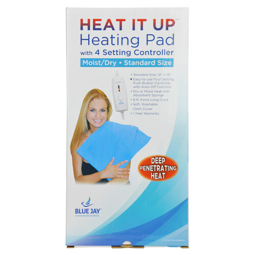 Heating Pad 12 x15 Moist/Dry 4 Position Switch Auto-Off