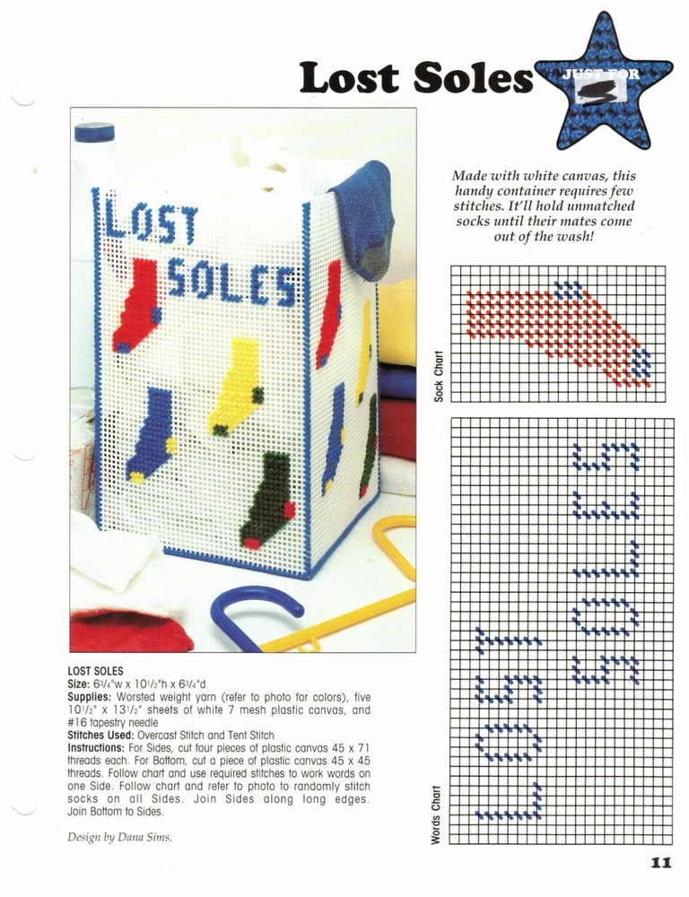 Lost Soles 1 Plastic Canvas Pattern Project By Leisure Arts