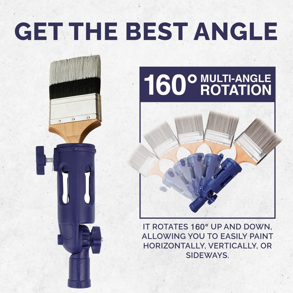 Foxtrot Multi-Angle Paint Brush Extender - Extension Pole 3 inches, Blue
