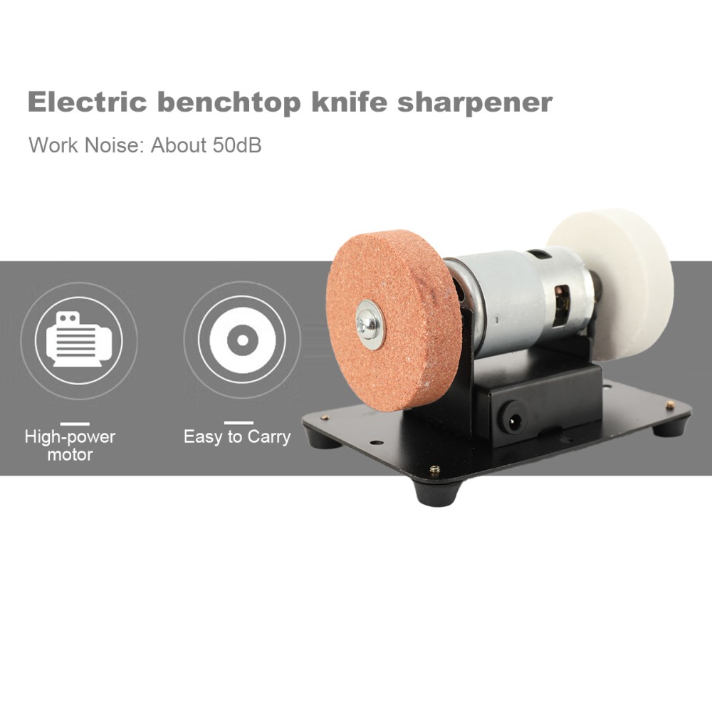 Electric Benchtop Grind Sander Adjustable Variable Speed Table Grinding Machine