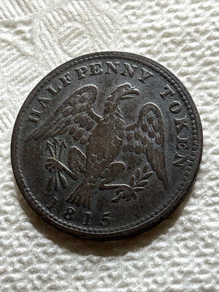 1815 Canada Half Penny Token, Br#994, Britannia Within wreath/spread eagle, 👀