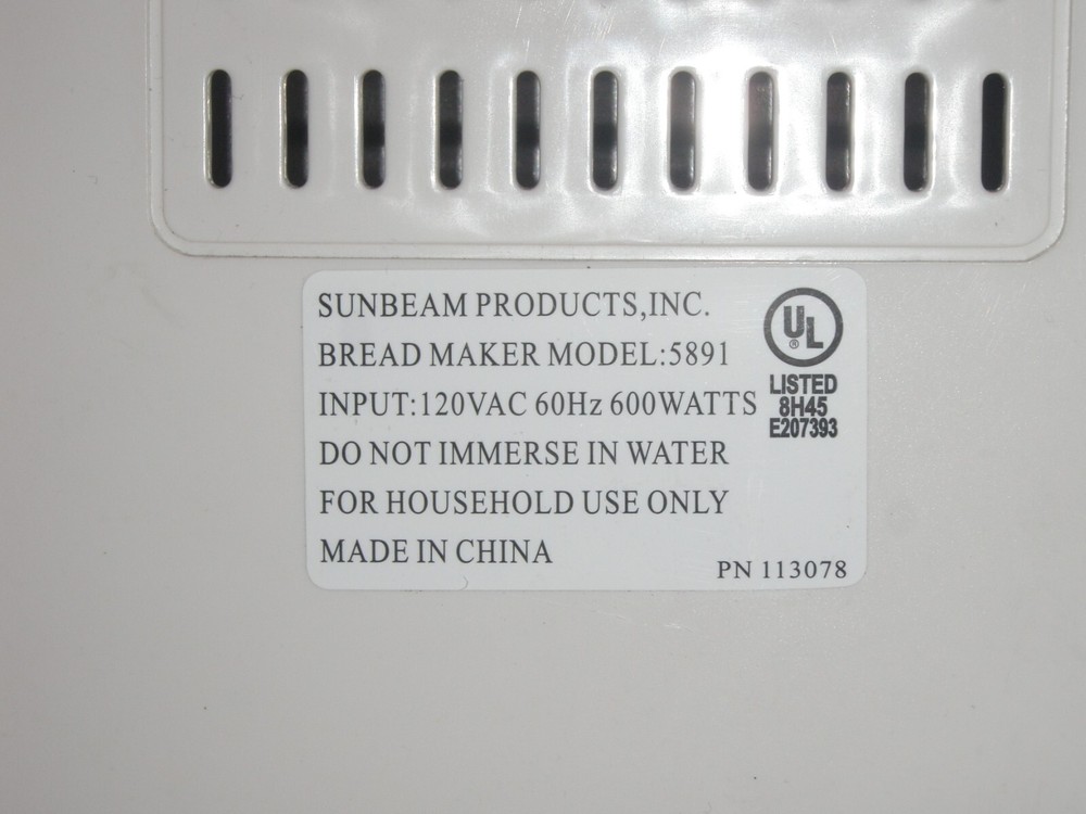 Hinge Cover Fastener for Sunbeam Bread Maker Machine Model 5891 only