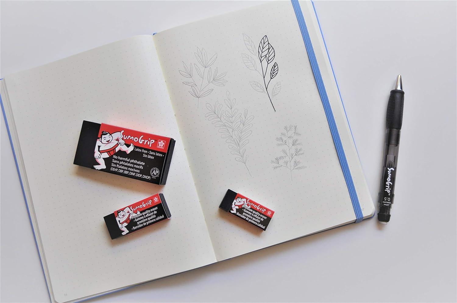 Sumogrip Pencil with Comfort Grip - 0.9 Mm Ergonomic Mechanical Pencil - Clear