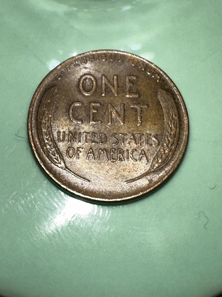 1944 Wheat Cent Lamination & Die Break, Cud errors, L On rim