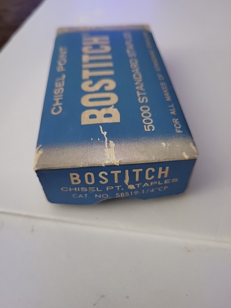Vintage Bostitch Chisel Point Staples Open Box