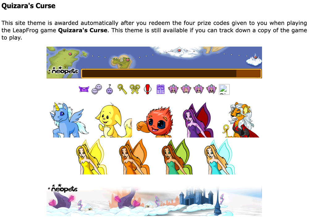 Neopets Quizara's Curse Codes ~Unlock Site Theme!~