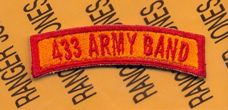 US Army 433rd ARMY BAND tab arc 2.75" patch