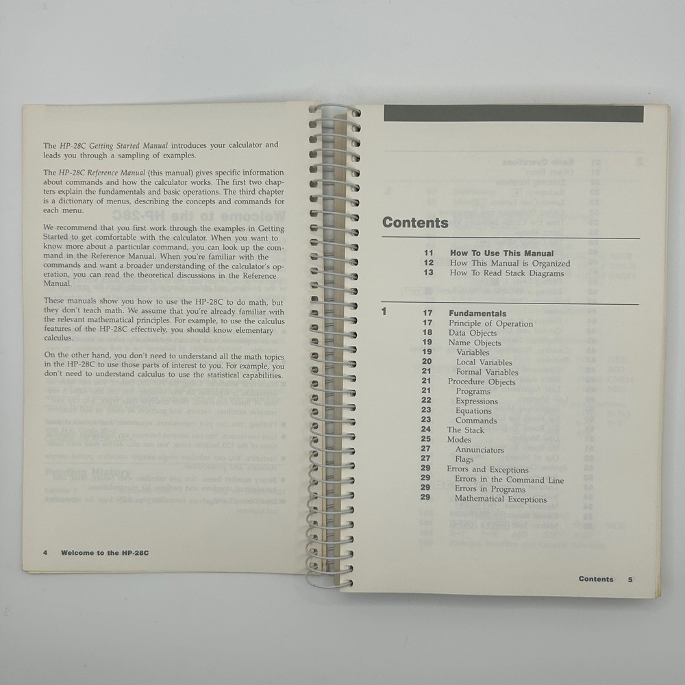 VTG Hewlett Packard HP-28C Reference & Getting Started Manuals