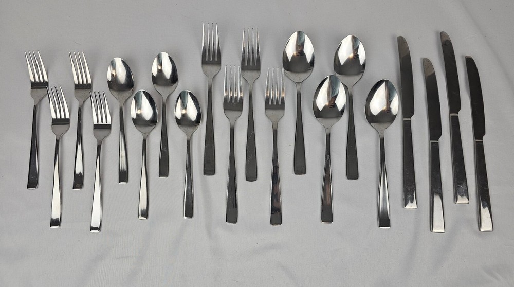 SERVICE FOR 4 Godinger CALHOUN Flatware Stainless Fork Knife Spoon
