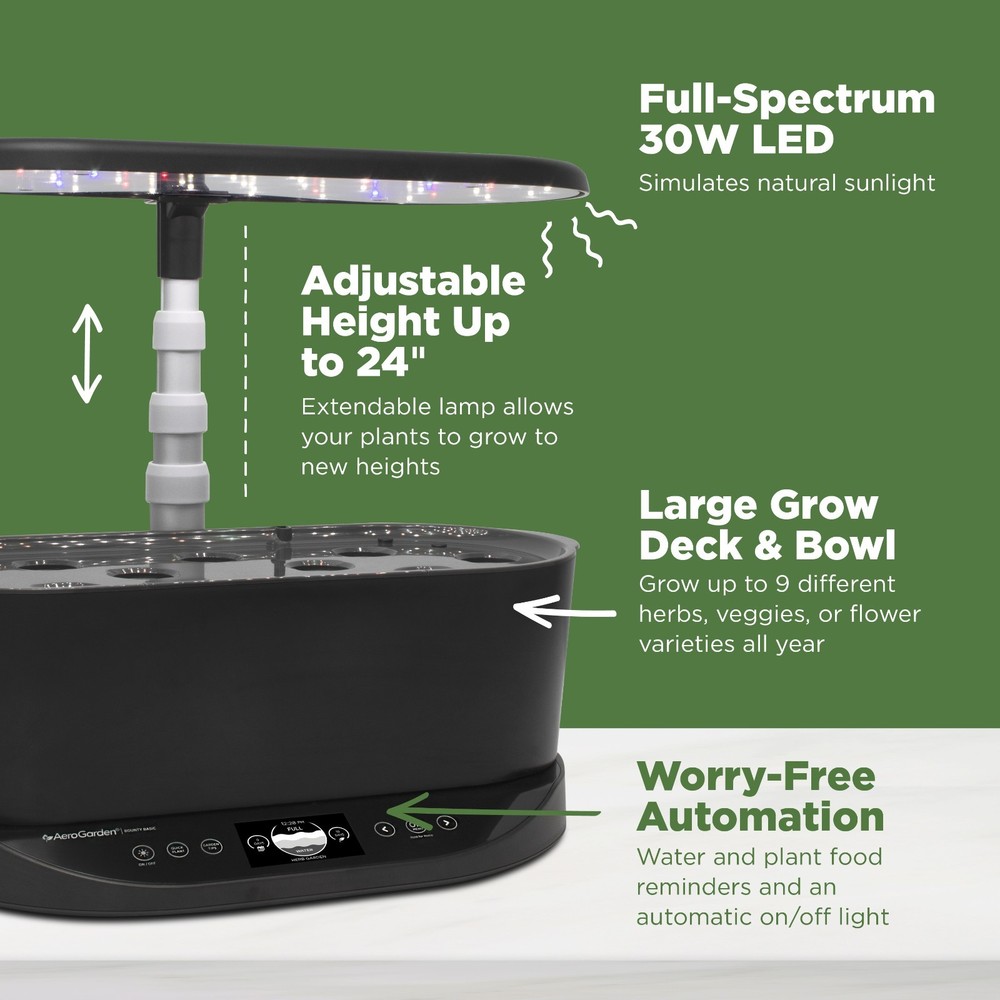 AeroGarden Bounty Basic Black