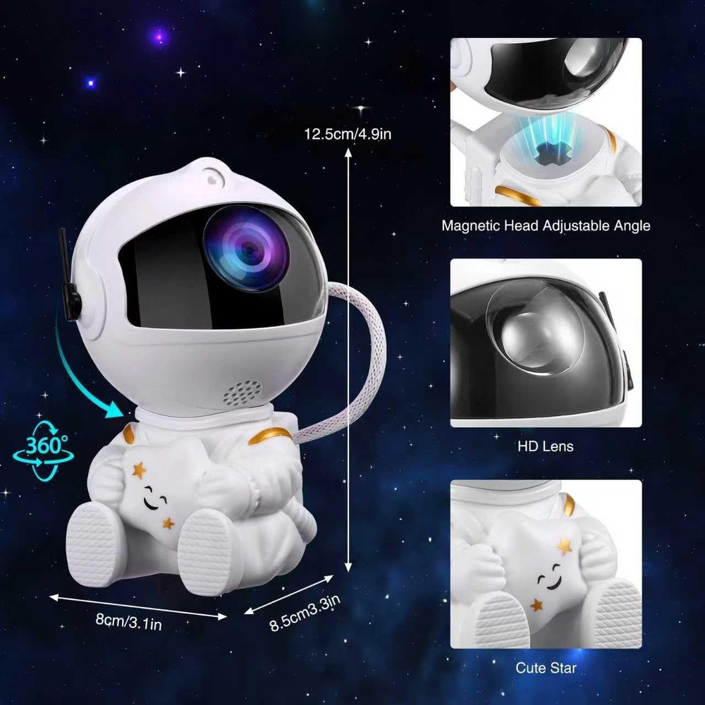 Astronaut Galaxy Star Projector – Nebula Light Projector with Remote Control,...