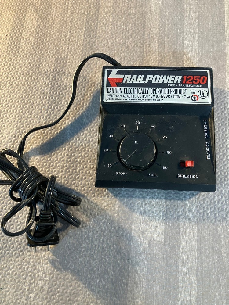 RailPower 1250 DC Model Train Transformer - Tested
