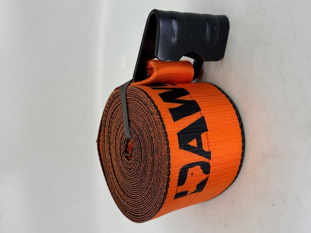 4"X30' Heavy Duty Winch Strap with Flat Hook 2 Pack