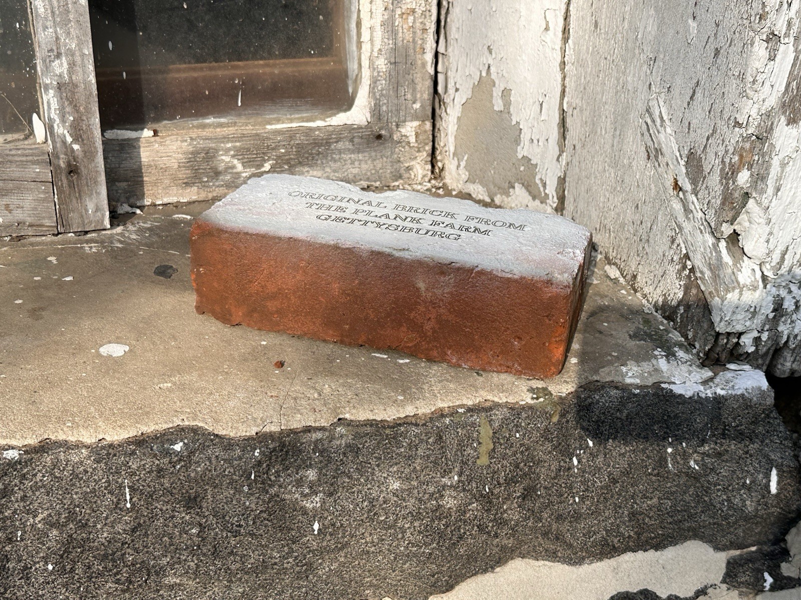 Original Antique Historical Brick From The Plank Farm Gettysburg Civil War