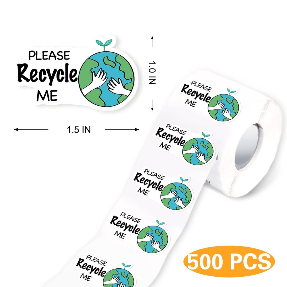 Please Recycle Me Sticker,Environmentally Friendly Stickers,Packaging Colour