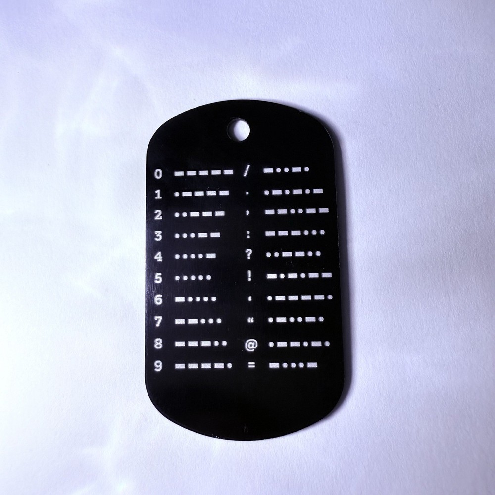 Morse Code Keychain Chart Ham Radio