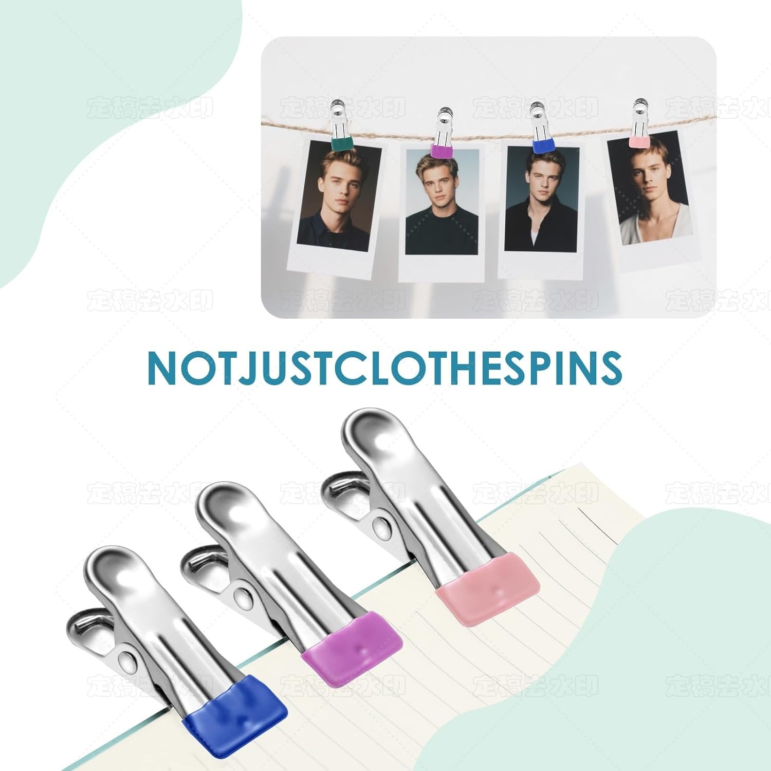 36 Pack Heavy Duty Clothes Pins 2.17-Inch Stainless Steel Chip Clips Multipur