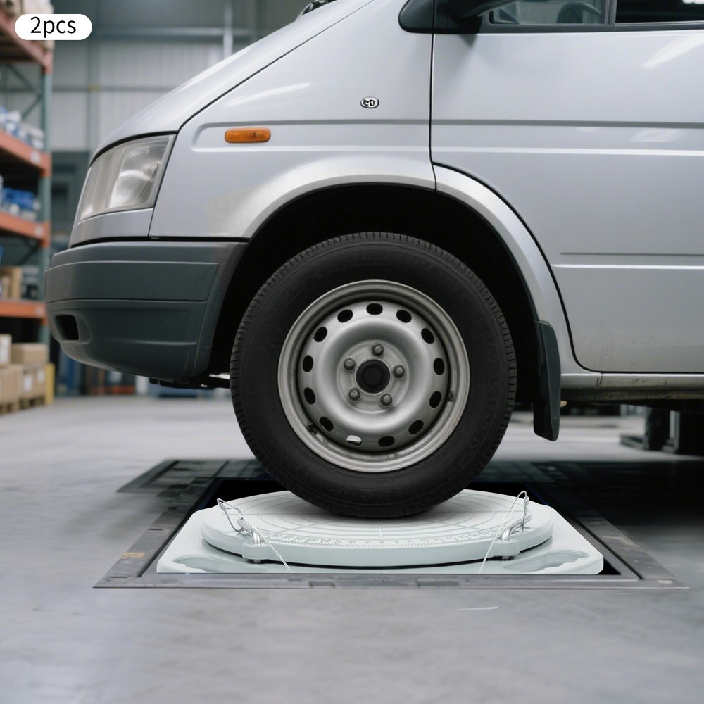 2PCS Durable Car Front End Wheel Alignment Tool Turntable Alignment Turn Plates