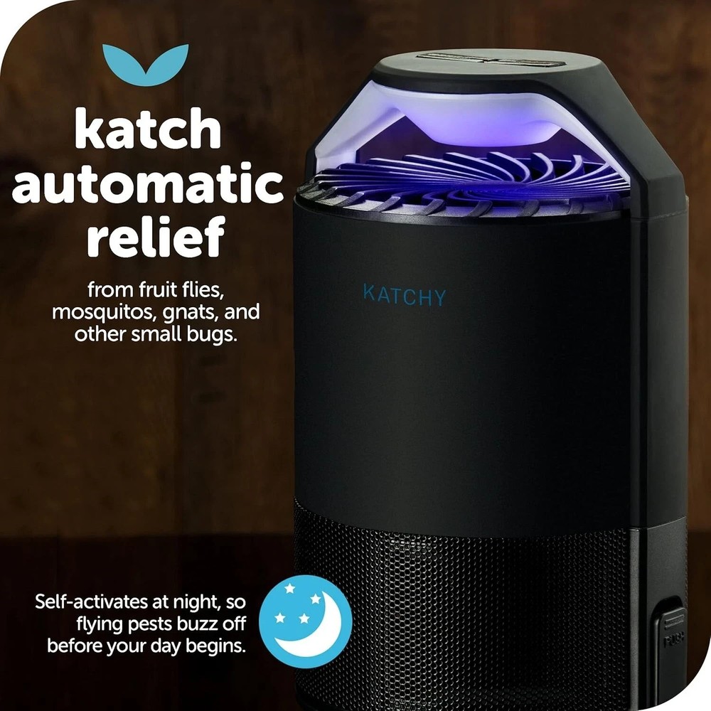 Katchy Automatic Indoor Insect Trap - Black