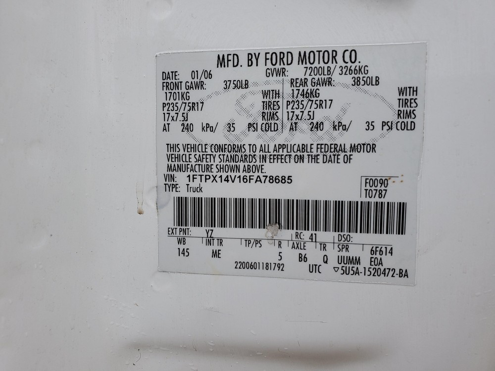 Cowl Vent Panel FORD PICKUP F150 06