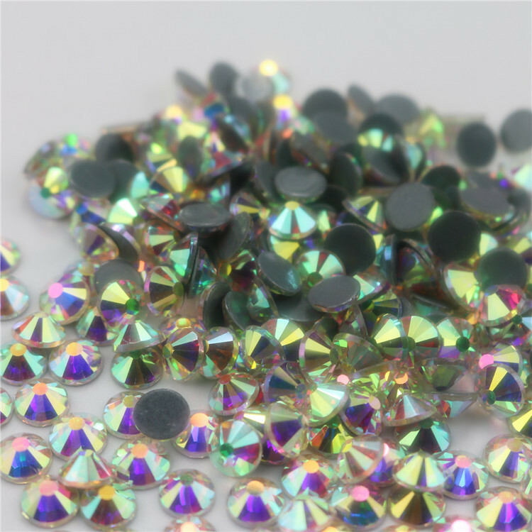 Crystal AB Iron On Hotfix Rhinestones Hot Fix Flatback White Clear Strass Stones