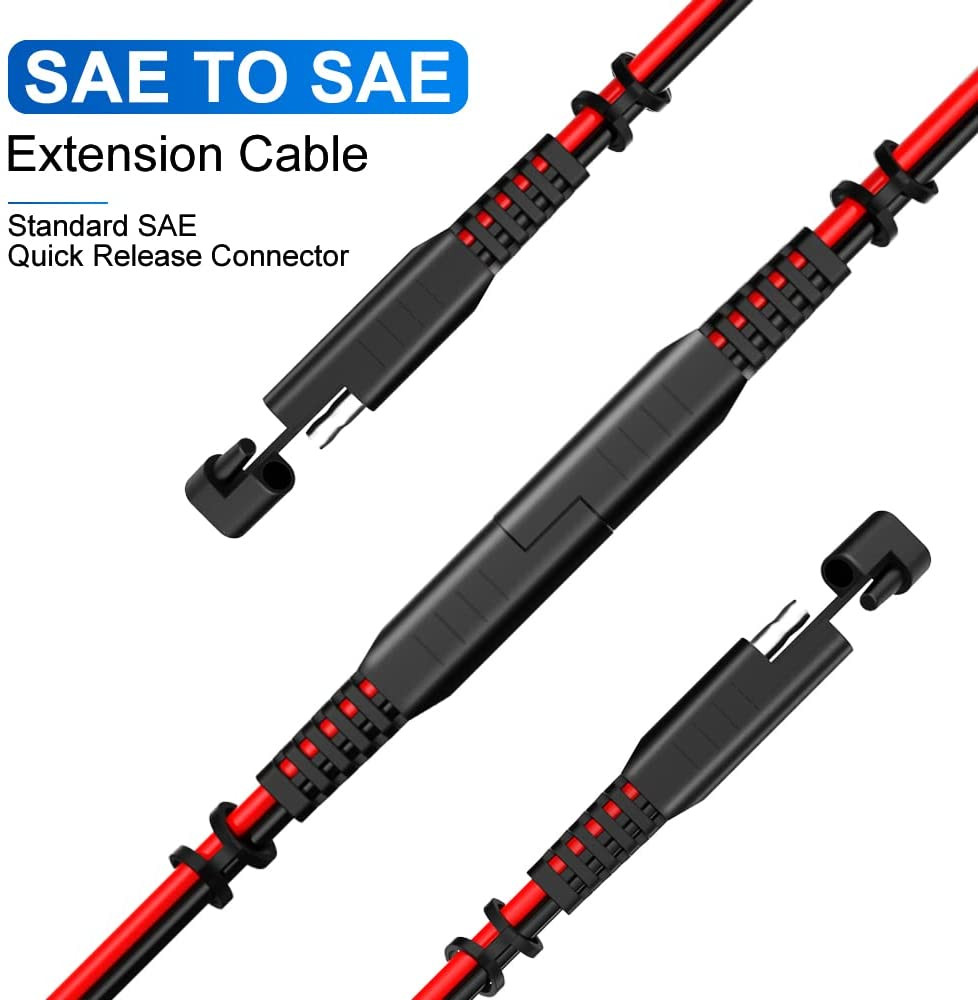 ELECTOP 15Feet SAE to SAE Extension Cable, Quick Connect Disconnect SAE Power Co
