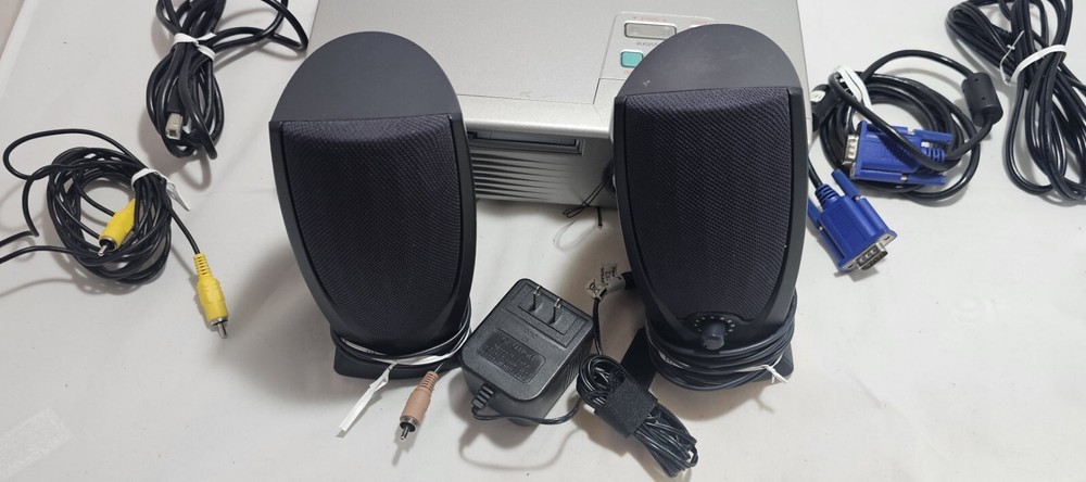 Epson PowerLite 735C LCD Projector W/ Software Cables WI-FI Remote Case + Works