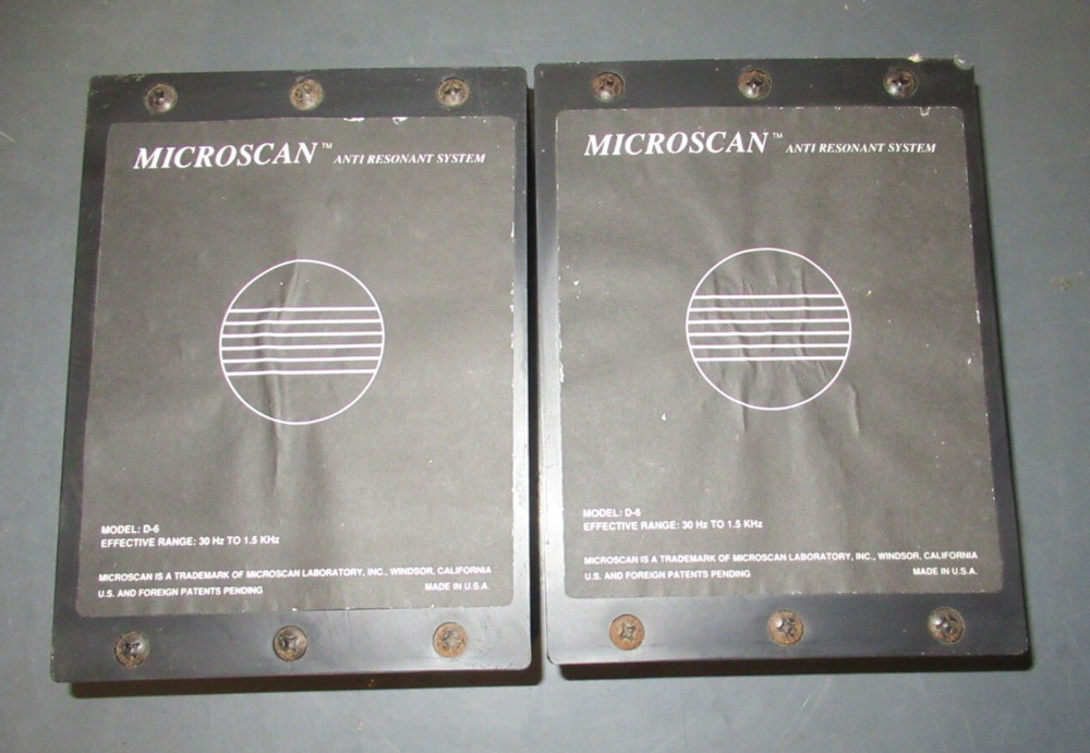 2 Microscan Anti Resonance System Vibration Panels Model d-4