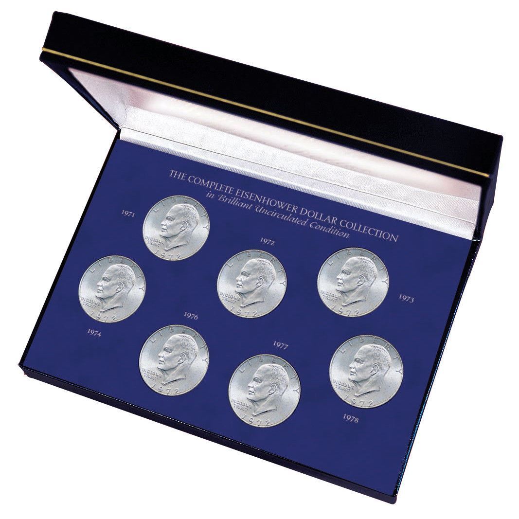 NEW Complete Eisenhower Dollar Collection in Uncirculated Condition 1636