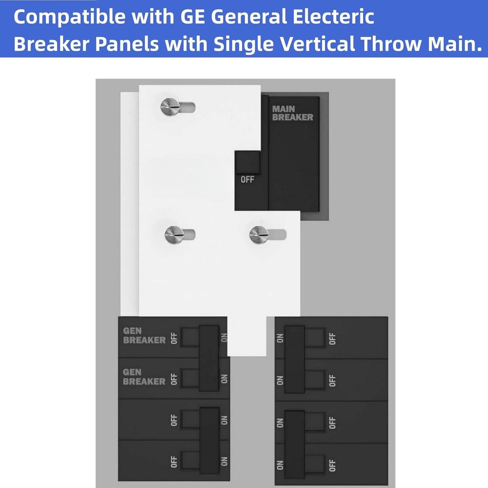 Generator Interlock Kit Compatible with GE General Electeric Breaker Panels...