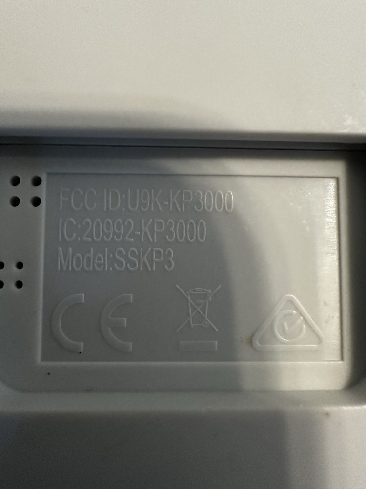 SimpliSafe Home Security System Keypad Remote White Model SSKP3