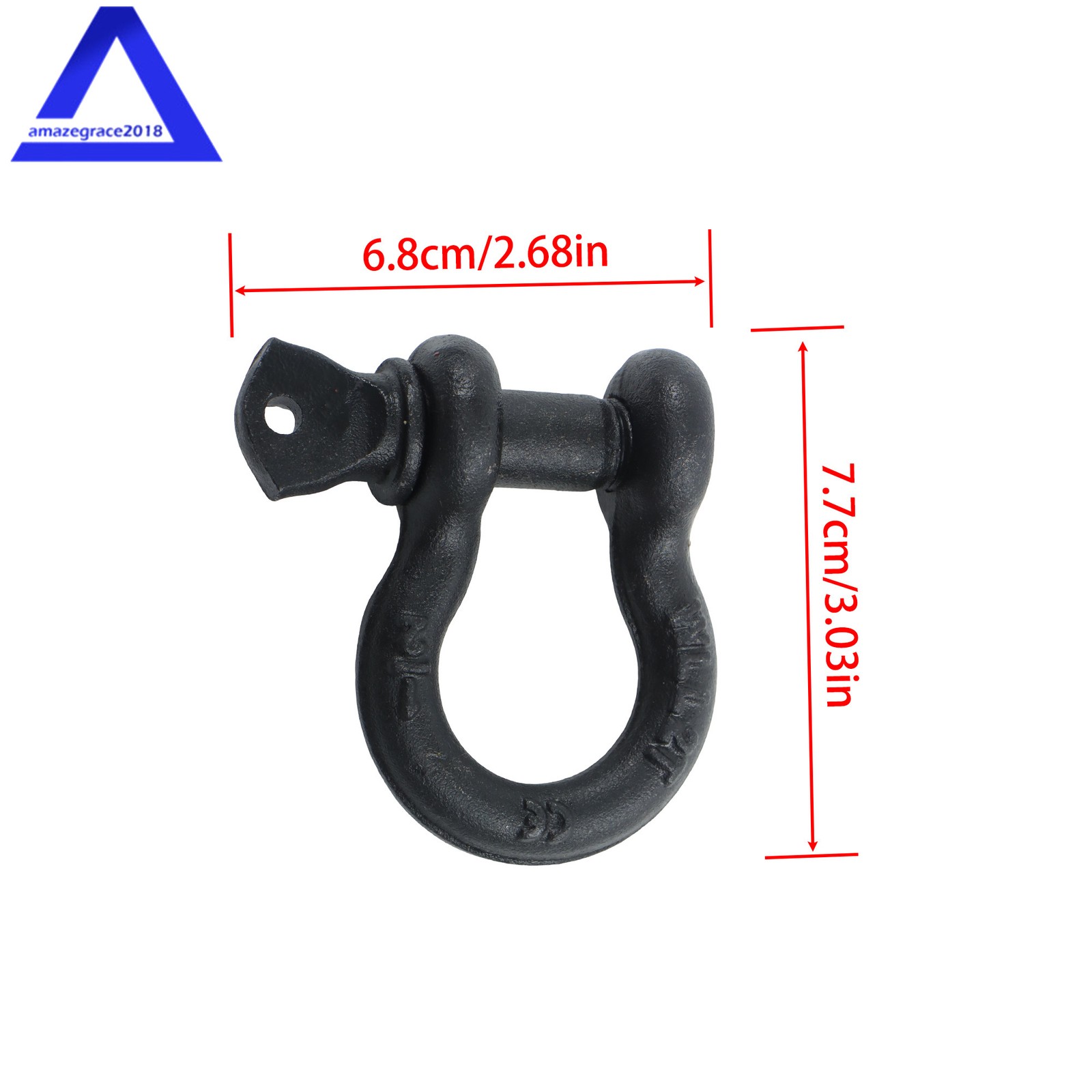 4 Pcs 1/2'' D Ring Anchor Shackles Galvanized Screw Pin Clevis Shackle WLL 2T