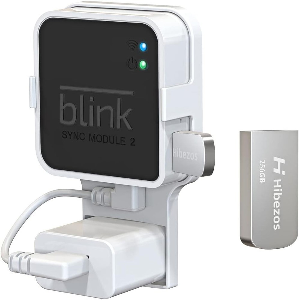 256GB USB Flash Drive and Outlet Mount for Blink Sync Module 2, Save Space an...