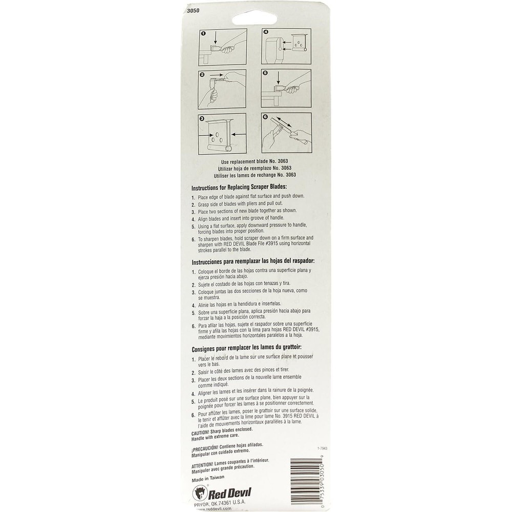 Professional 3050 2-1/2 Inch Double-Edge Paint Scraper Tool