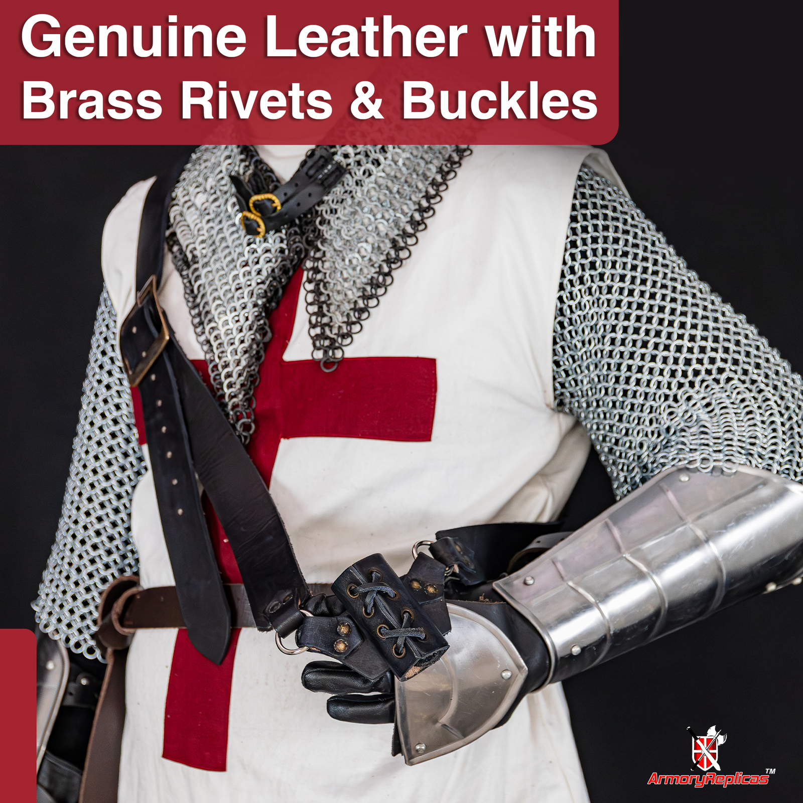 Genuine Leather Baldric Sword Holder Adjustable Belt for Renaissance Fairs& LARP