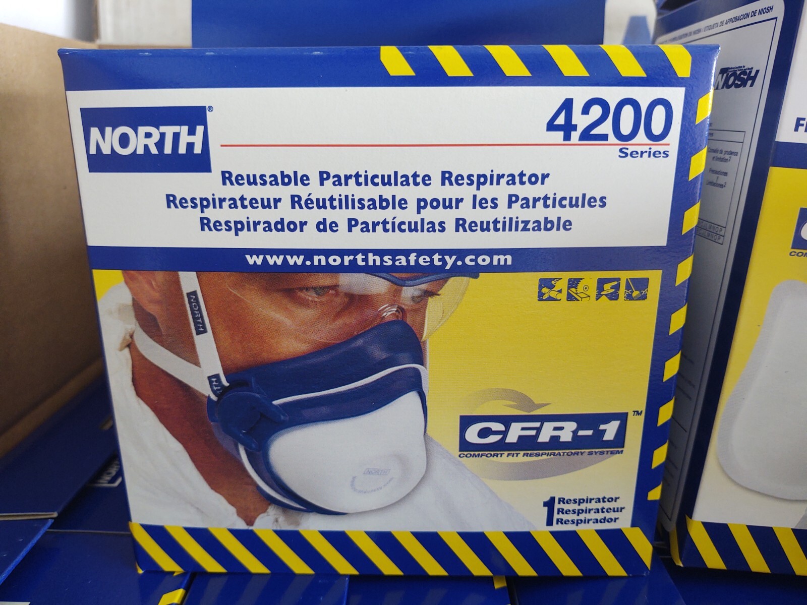 (Case of 10)🔥NEW North by Honeywell 4200M CFR-1 Respirator NIOSH N95 Half Mask