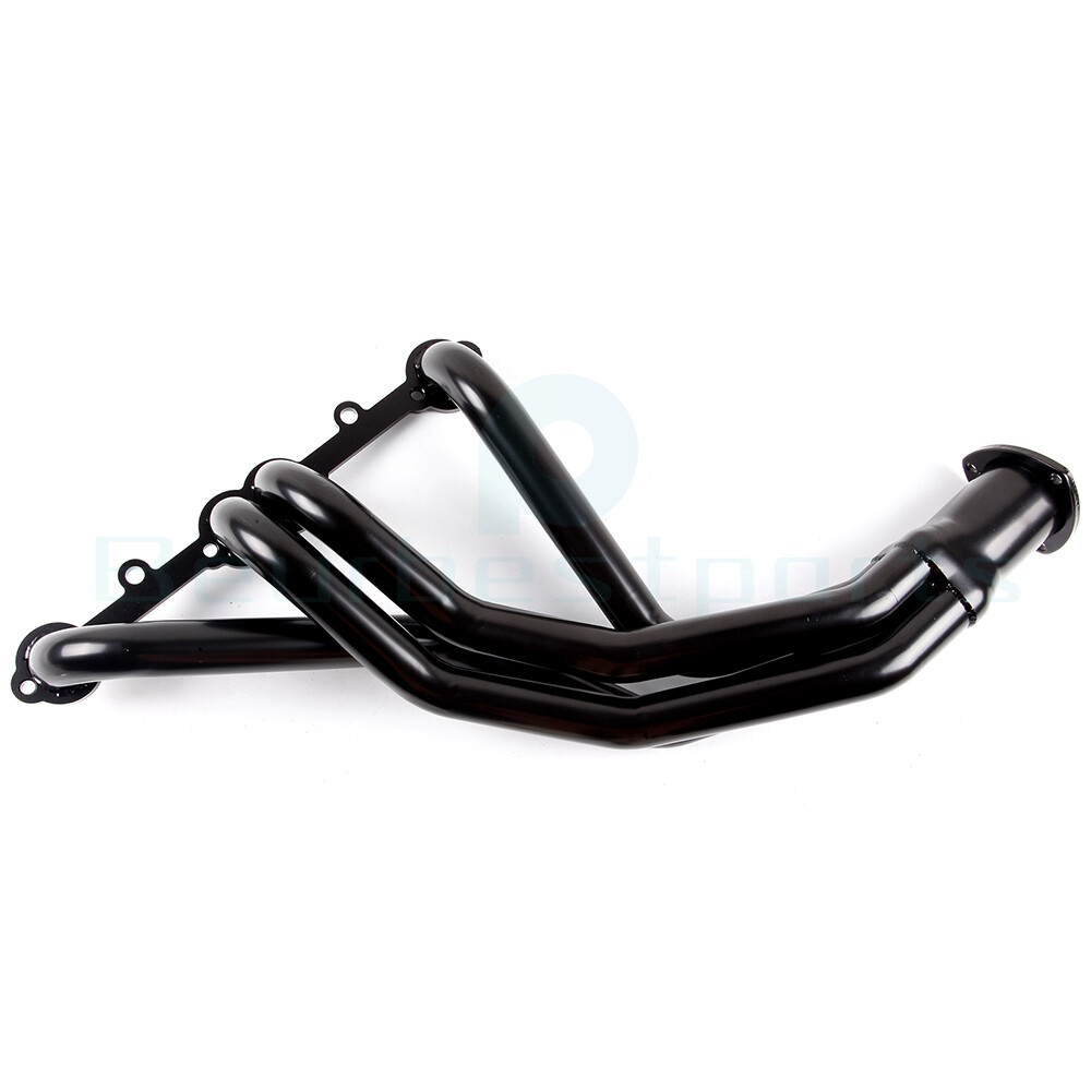 For GMT C/K 5.0L 5.7L SBC 84-91 Long Tube Exhaust Header Manifold Black Painted