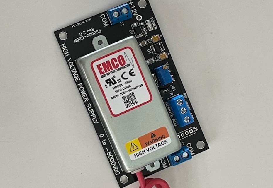 -8000VDC PROGRAMMABLE REGULATED HIGH VOLTAGE POWER SUPPLY - PMT ESL EMCO