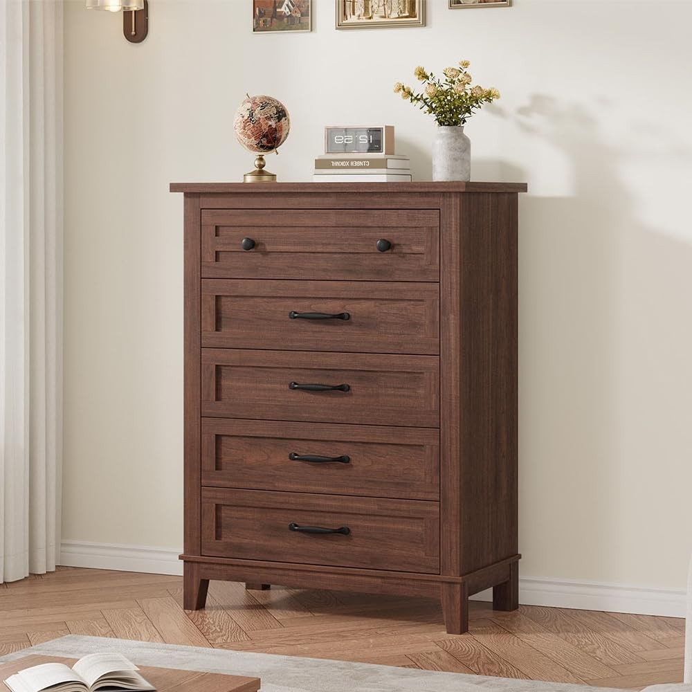 5 Dresser for Bedroom, 41.3 in Tall Vertical Drawer Dresser with Large Storage