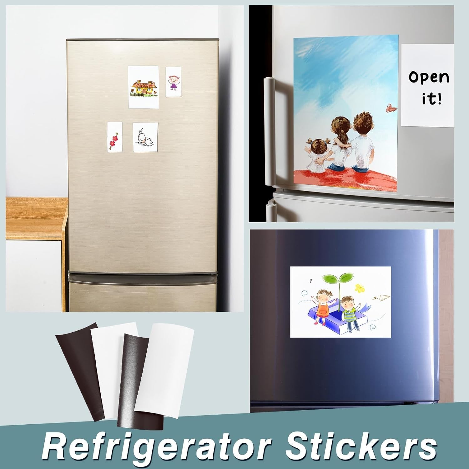 Blank White Surface Magnet Sheets 16 Inch x 5 Feet, 30 Mil Magnetic Roll Prin...