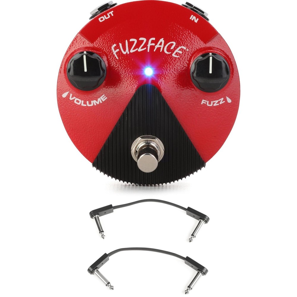 Dunlop FFM2 Germanium Fuzz Face Mini with EBS Patch Cables - Germanium