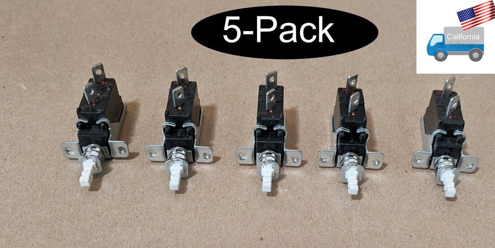 5-pack NEW 2-Pin SelfLocking On/Off Push Button Power Switch: PC/Server System