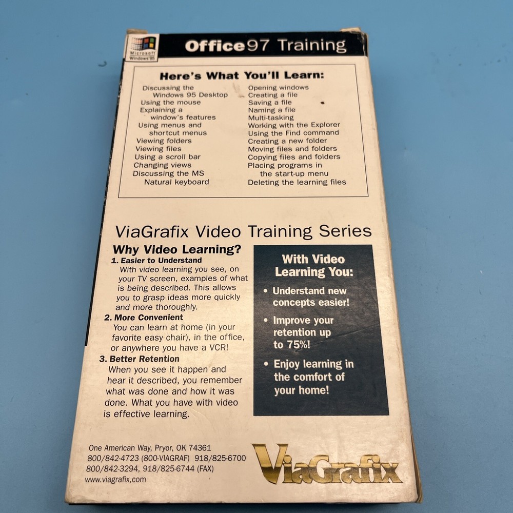 Vhs Office 97 Training Windows 95 Video Tutorial
