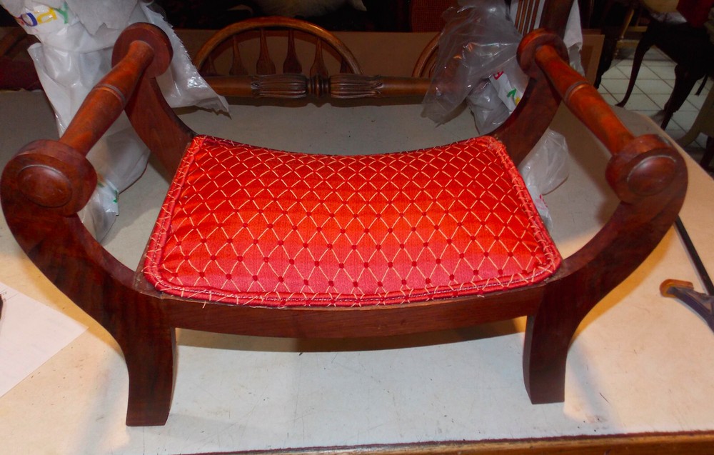Solid Walnut Footstool / Stool  (FS74)