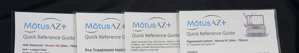 Deka Motus AZ+ Quick Reference Guide