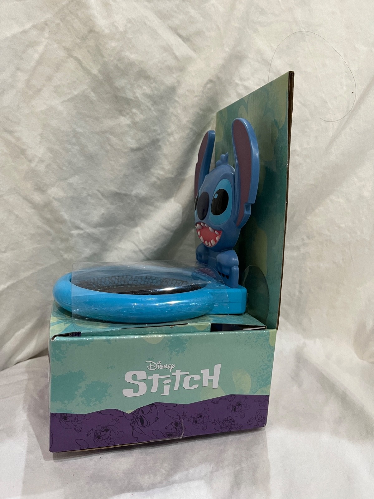 Disney Stitch Baby Bath Time Toy Floating Balls BasketBall Hoop Suctions NIB