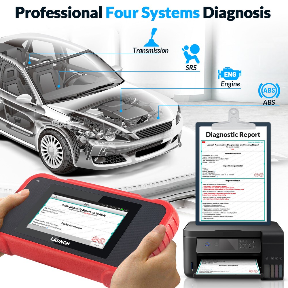 LAUNCH CRP123E Car OBD2 Scanner Code Reader Check Engine ABS SRS Diagnostic Tool