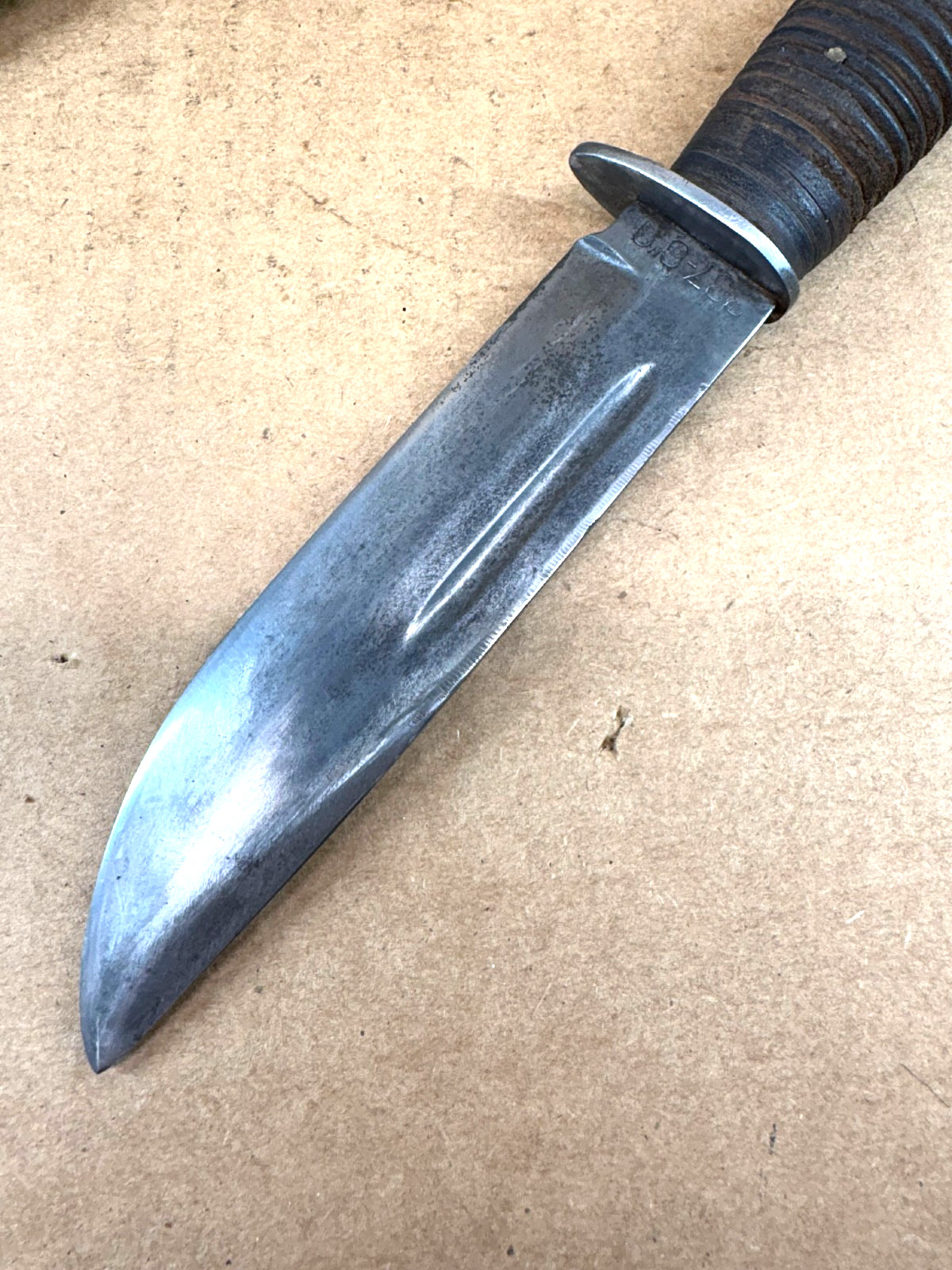 Vintage WWll Case XX 337-6" Q Quartermaster Combat Fighting Knife w Sheath LOOK