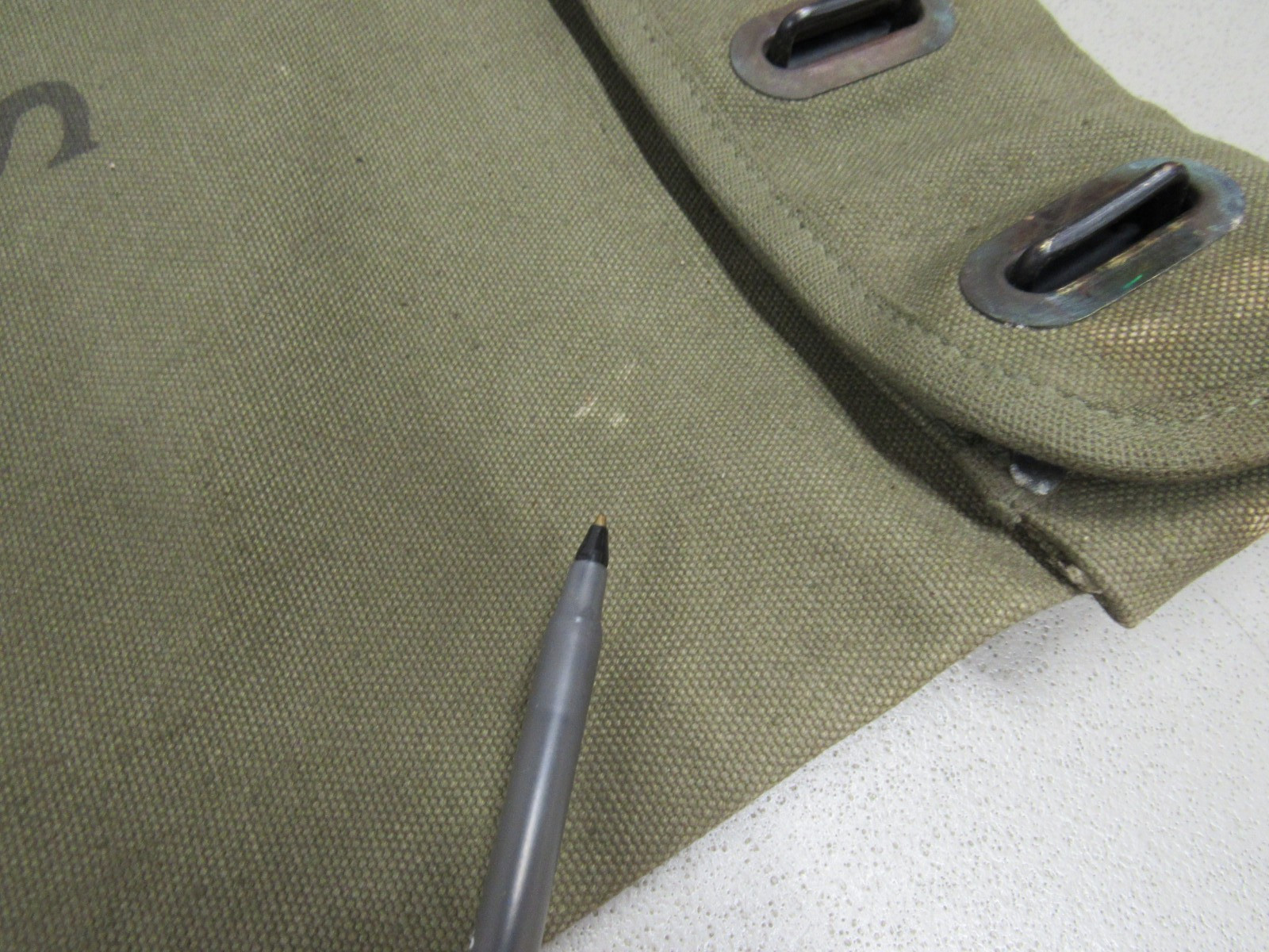 Korean War Era US Mail Bag w/ Locking Strap Canvas 1950 Dated Post WW2