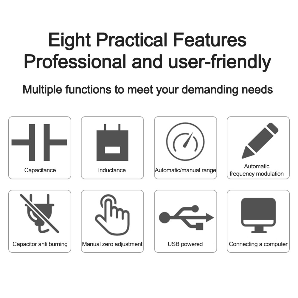 MLC500 Automatic Range Capacitance Inductance Meter Digital Capacitance Tester